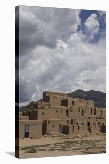 New Mexico, Taos. Taos Pueblo, Pre Hispanic Architecture-Luc Novovitch-Stretched Canvas