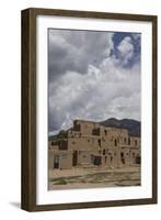 New Mexico, Taos. Taos Pueblo, Pre Hispanic Architecture-Luc Novovitch-Framed Photographic Print