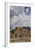 New Mexico, Taos. Taos Pueblo, Pre Hispanic Architecture-Luc Novovitch-Framed Photographic Print