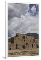 New Mexico, Taos. Taos Pueblo, Pre Hispanic Architecture-Luc Novovitch-Framed Photographic Print