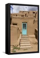 New Mexico, Taos. Taos Pueblo, Pre Hispanic Architecture-Luc Novovitch-Framed Stretched Canvas