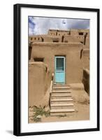 New Mexico, Taos. Taos Pueblo, Pre Hispanic Architecture-Luc Novovitch-Framed Photographic Print