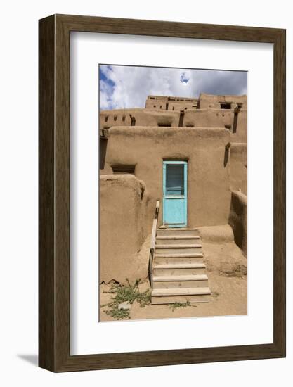 New Mexico, Taos. Taos Pueblo, Pre Hispanic Architecture-Luc Novovitch-Framed Photographic Print