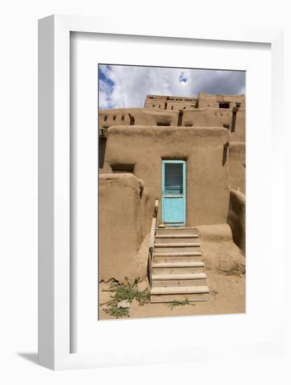 New Mexico, Taos. Taos Pueblo, Pre Hispanic Architecture-Luc Novovitch-Framed Photographic Print