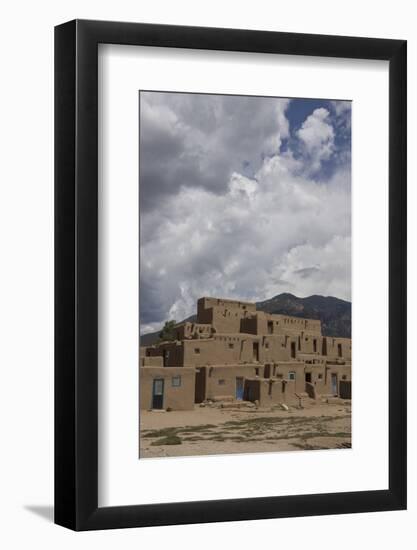 New Mexico, Taos. Taos Pueblo, Pre Hispanic Architecture-Luc Novovitch-Framed Photographic Print