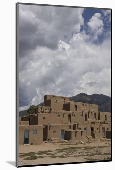New Mexico, Taos. Taos Pueblo, Pre Hispanic Architecture-Luc Novovitch-Mounted Photographic Print