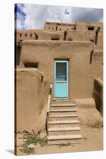 New Mexico, Taos. Taos Pueblo, Pre Hispanic Architecture-Luc Novovitch-Stretched Canvas