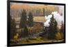 New Mexico, USA - Cumbres & Toltec Scenic Steam Train, from Chama, New Mexico to Antonito, Color...-Panoramic Images-Framed Photographic Print