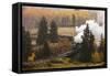 New Mexico, USA - Cumbres & Toltec Scenic Steam Train, from Chama, New Mexico to Antonito, Color...-Panoramic Images-Framed Stretched Canvas