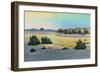 New Mexico, View of Acoma and the Enchanted Mesa near Laguna-Lantern Press-Framed Art Print