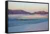 New Mexico. White Sands National Monument landscape of sand dunes and mountains-Hollice Looney-Framed Stretched Canvas