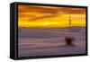 New Mexico, White Sands National Monument. Sunset on Desert and Yucca-Jaynes Gallery-Framed Stretched Canvas