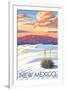 New Mexico - White Sands Sunset-Lantern Press-Framed Art Print