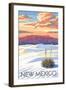 New Mexico - White Sands Sunset-Lantern Press-Framed Art Print