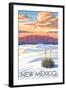 New Mexico - White Sands Sunset-Lantern Press-Framed Art Print