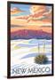 New Mexico - White Sands Sunset-Lantern Press-Framed Art Print