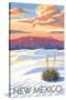 New Mexico - White Sands Sunset-Lantern Press-Stretched Canvas