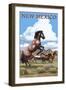 New Mexico - Wild Horses-Lantern Press-Framed Art Print