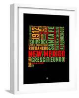 New Mexico Word Cloud 1-NaxArt-Framed Art Print