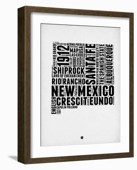 New Mexico Word Cloud 2-NaxArt-Framed Art Print