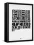 New Mexico Word Cloud 2-NaxArt-Framed Stretched Canvas