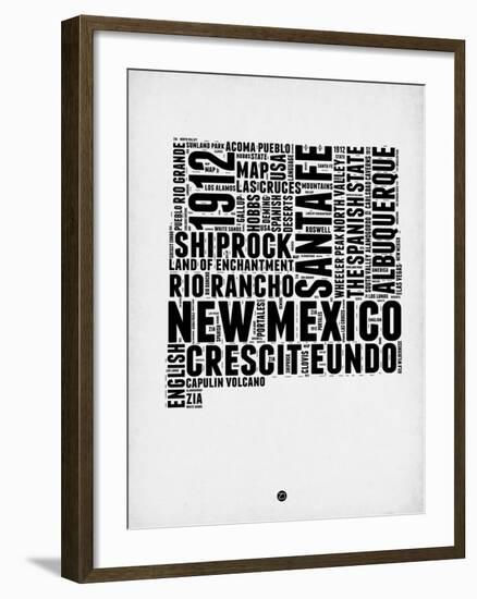 New Mexico Word Cloud 2-NaxArt-Framed Art Print