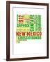 New Mexico Word Cloud Map-NaxArt-Framed Art Print