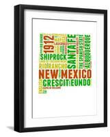 New Mexico Word Cloud Map-NaxArt-Framed Art Print