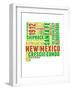 New Mexico Word Cloud Map-NaxArt-Framed Art Print