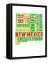 New Mexico Word Cloud Map-NaxArt-Framed Stretched Canvas