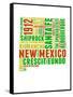 New Mexico Word Cloud Map-NaxArt-Framed Stretched Canvas