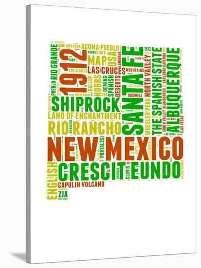 New Mexico Word Cloud Map-NaxArt-Stretched Canvas