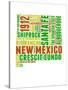New Mexico Word Cloud Map-NaxArt-Stretched Canvas
