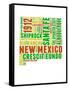 New Mexico Word Cloud Map-NaxArt-Framed Stretched Canvas