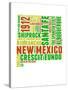 New Mexico Word Cloud Map-NaxArt-Stretched Canvas