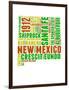 New Mexico Word Cloud Map-NaxArt-Framed Art Print