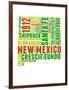 New Mexico Word Cloud Map-NaxArt-Framed Art Print