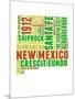 New Mexico Word Cloud Map-NaxArt-Mounted Art Print