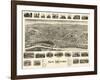 New Milford, Connecticut - Panoramic Map-Lantern Press-Framed Art Print