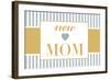 New Mom - Blue-Lantern Press-Framed Art Print