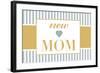 New Mom - Blue-Lantern Press-Framed Art Print