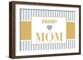 New Mom - Blue-Lantern Press-Framed Art Print