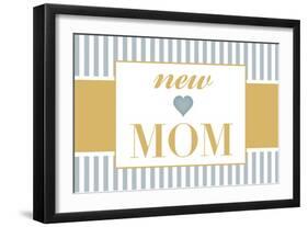 New Mom - Blue-Lantern Press-Framed Art Print