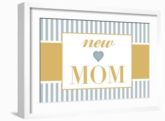 New Mom - Blue-Lantern Press-Framed Art Print