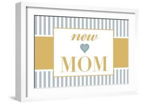 New Mom - Blue-Lantern Press-Framed Art Print