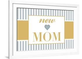 New Mom - Blue-Lantern Press-Framed Art Print