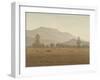 New Moon above the Riesengebirge Mountains, 1810 or 1828-35 (Pen, Ink and W/C)-Caspar David Friedrich-Framed Giclee Print