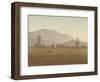 New Moon above the Riesengebirge Mountains, 1810 or 1828-35 (Pen, Ink and W/C)-Caspar David Friedrich-Framed Giclee Print