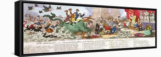 New Morality-James Gillray-Framed Stretched Canvas