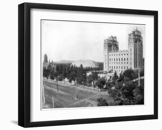 New Mormon Temple, Salt Lake City, Utah, Late 19th Century-John L Stoddard-Framed Giclee Print